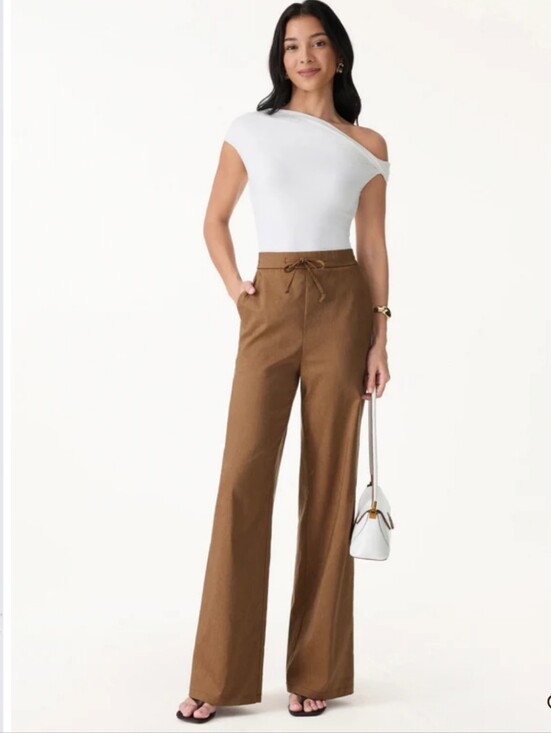 OGL Pants - OGL Wide Leg Drawstring Pants — Brown